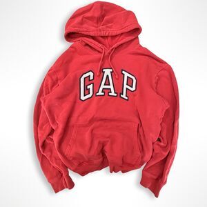 Classic Gap Arch Logo Red Hoodie, S, Womens